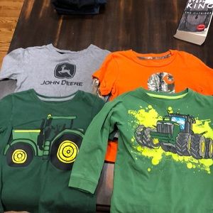 Lot of 4T John Deere and carhartt long sleeves